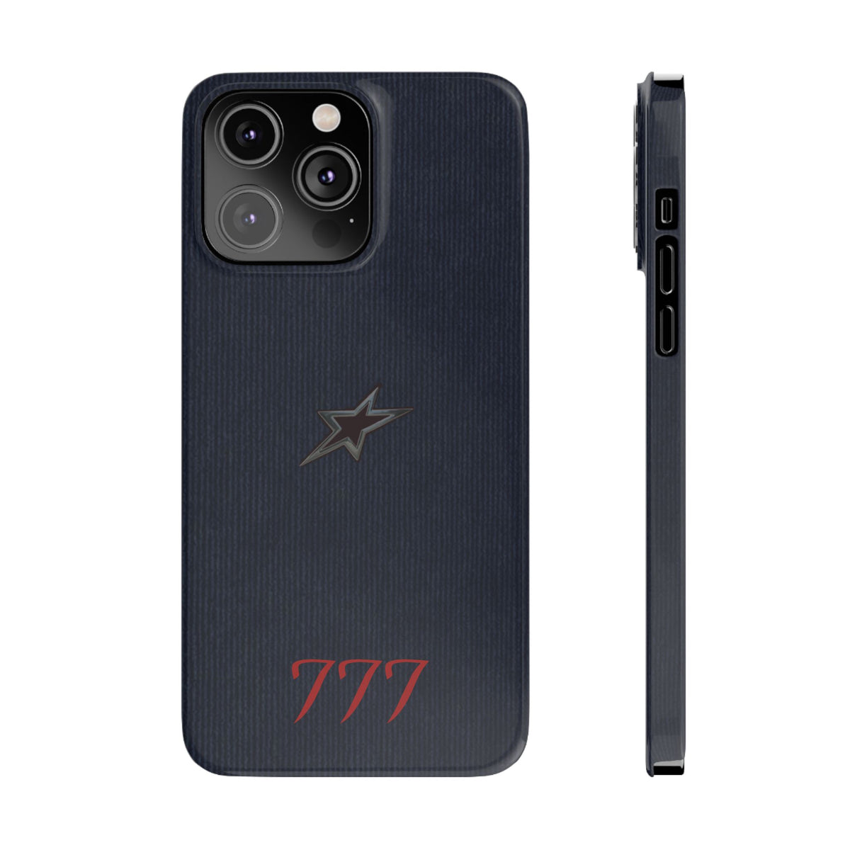 Navy Star Accent with Red 777 Monogram