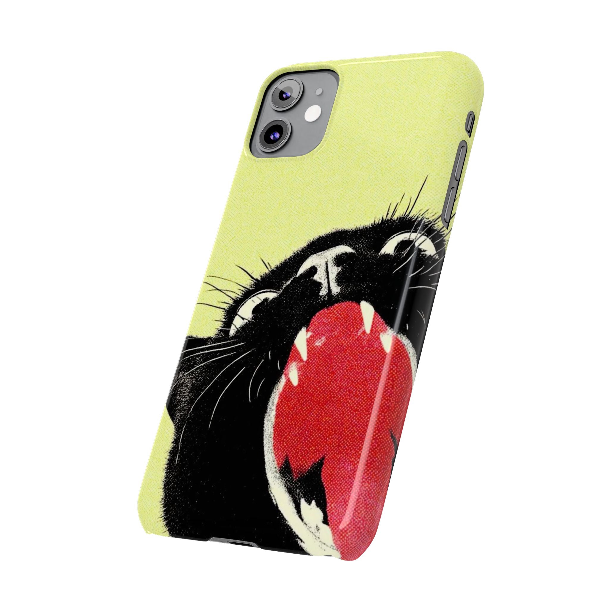 Black Cat Cute Retro Kitty Phone Cover