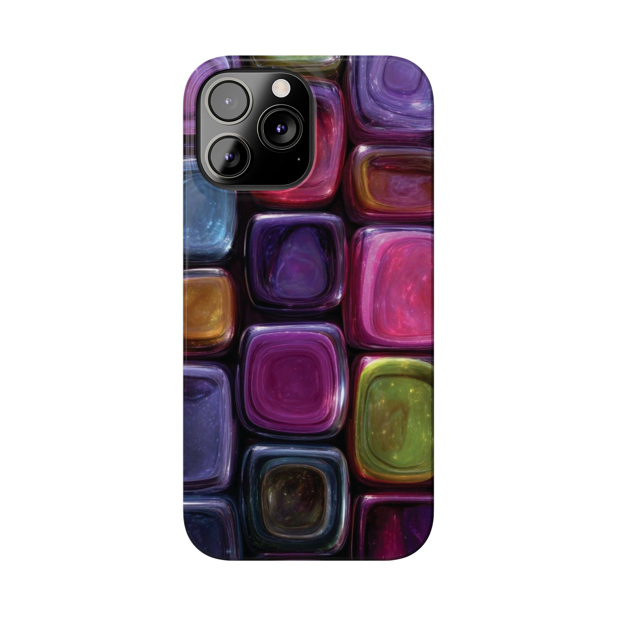 Slim Phone Case — Colorful Abstract Paint Palette Design