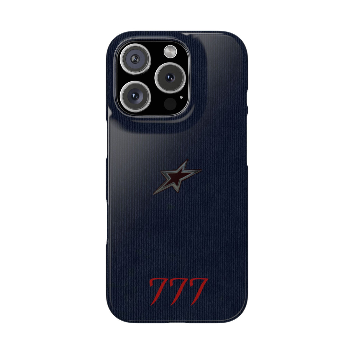 Navy Star Accent with Red 777 Monogram