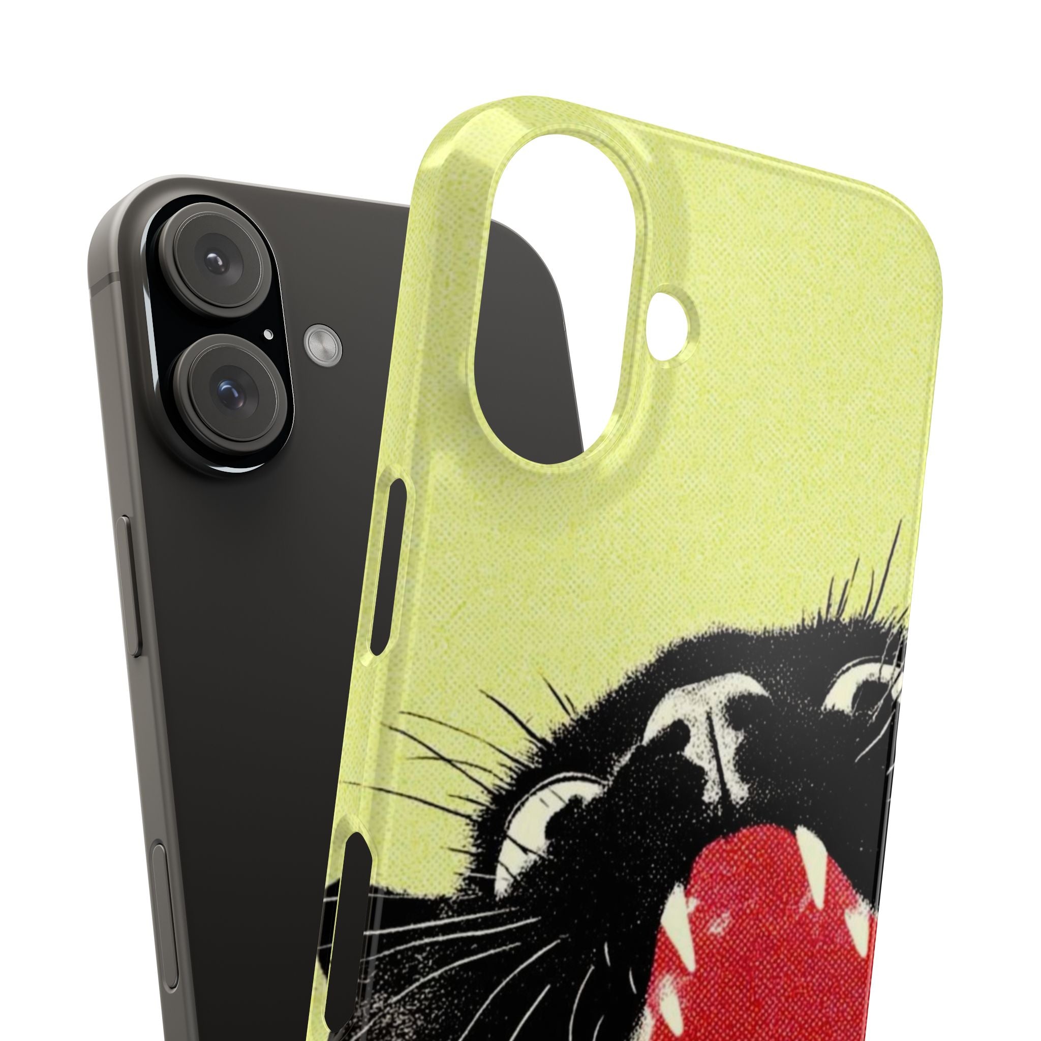 Black Cat Cute Retro Kitty Phone Cover