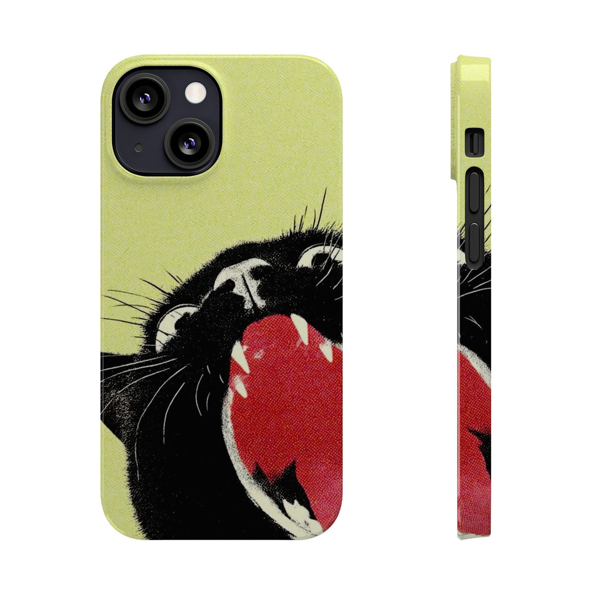 Black Cat Cute Retro Kitty Phone Cover
