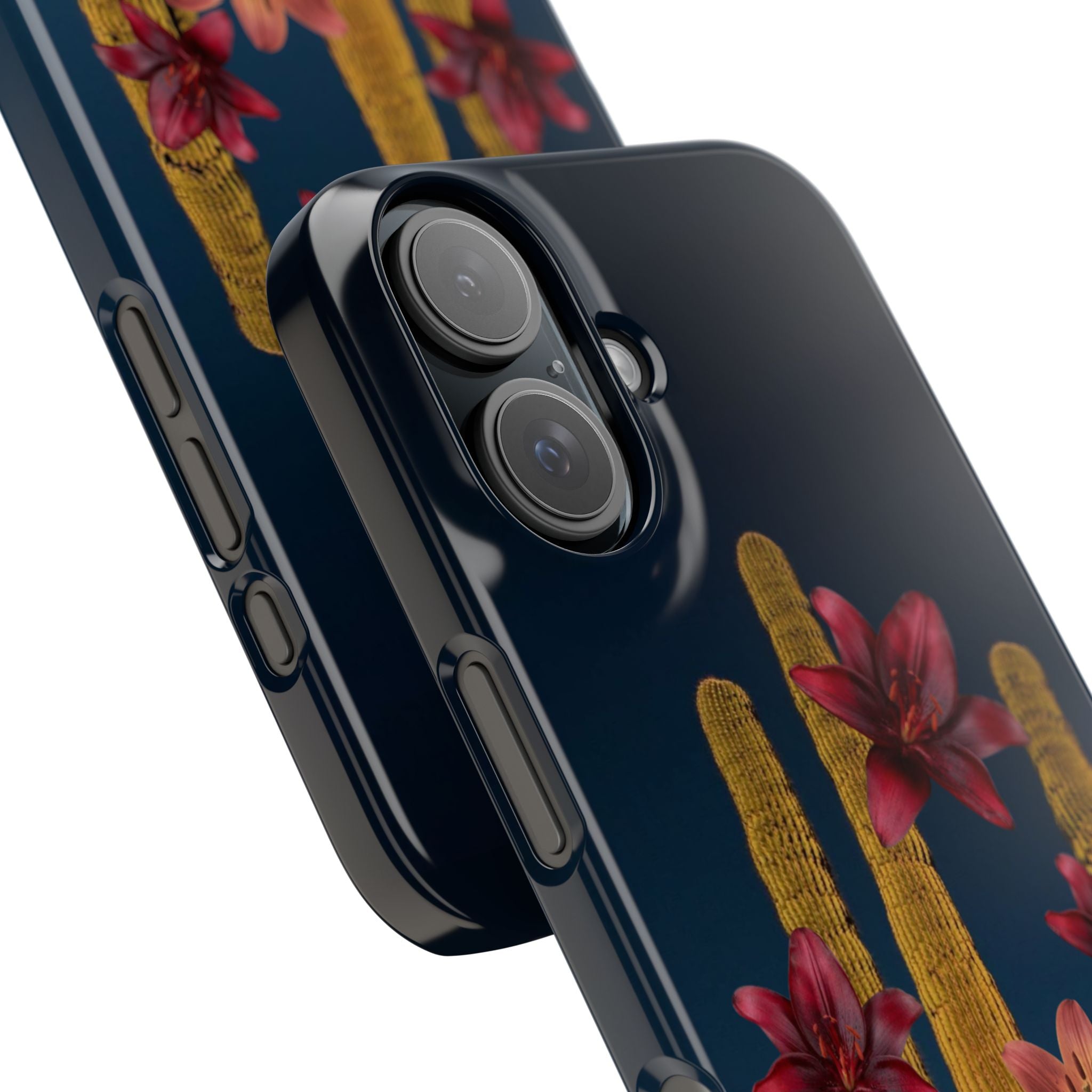 Cactus Bloom Slim Phone Case — Desert Floral Night Design