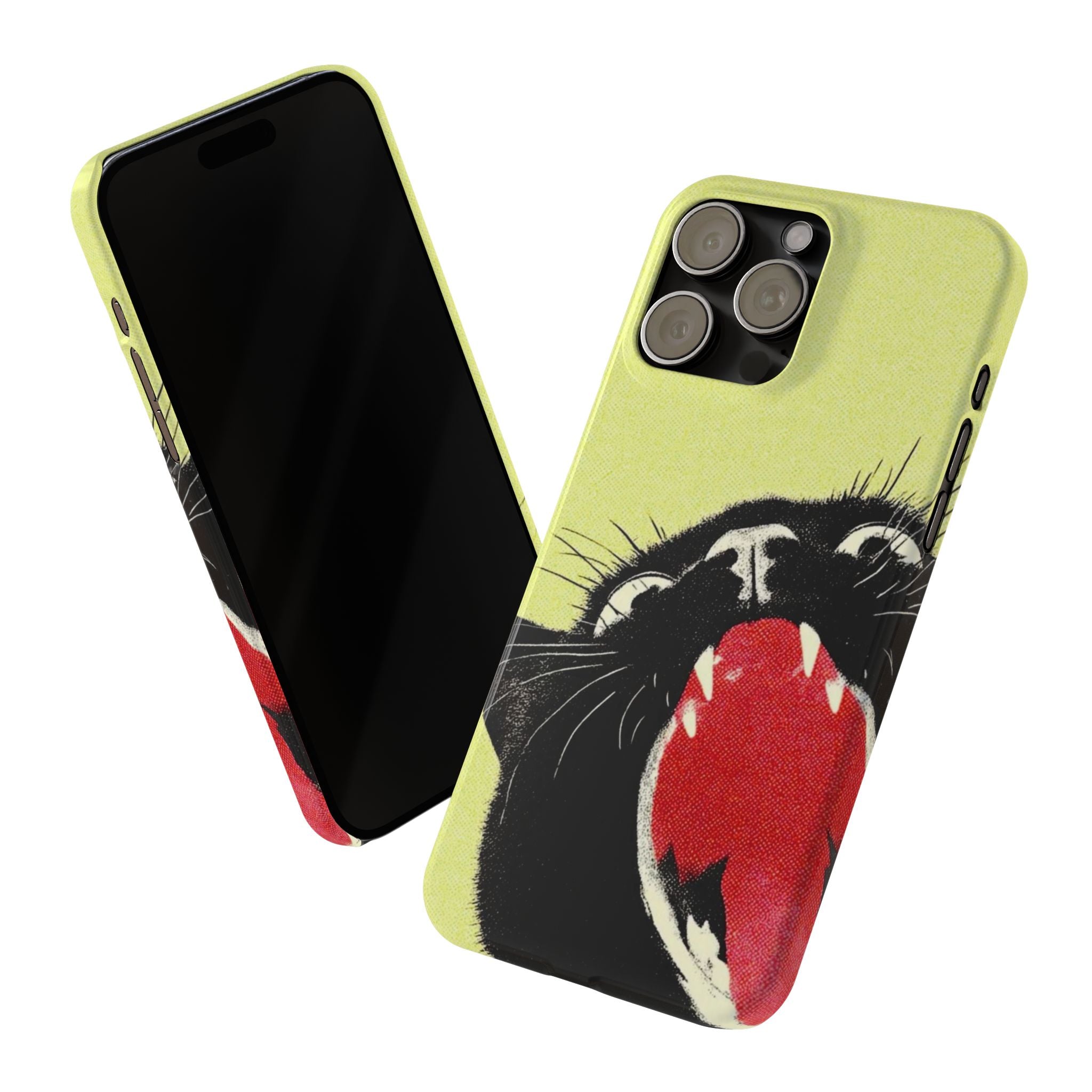 Black Cat Cute Retro Kitty Phone Cover