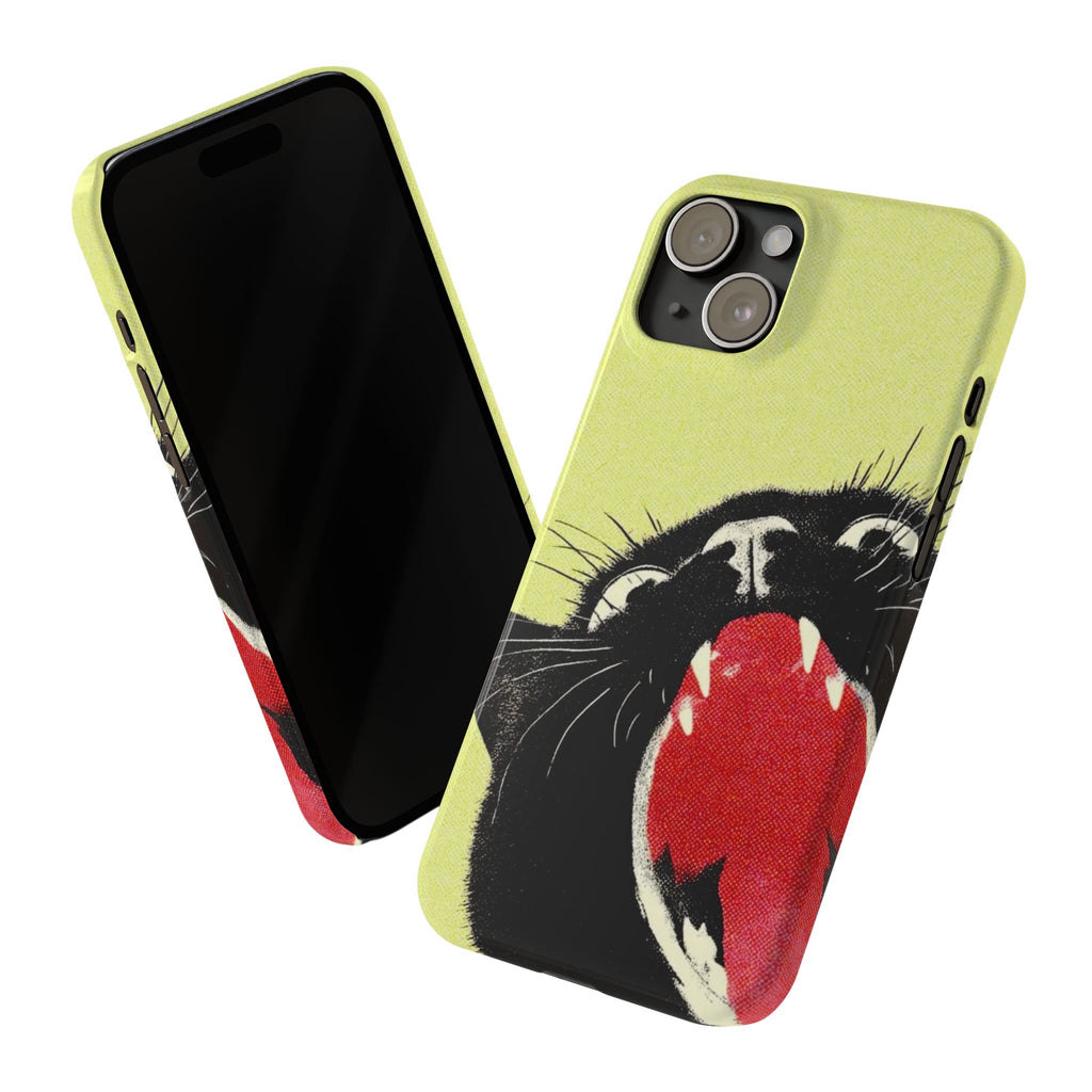 Black Cat Cute Retro Kitty Phone Cover