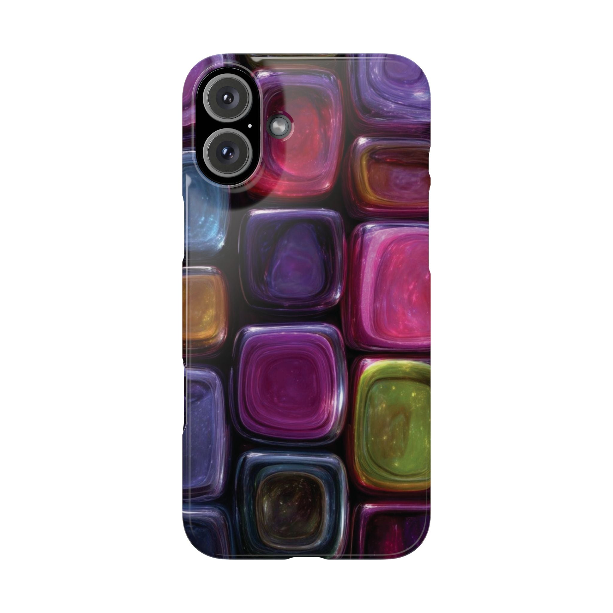 Slim Phone Case — Colorful Abstract Paint Palette Design