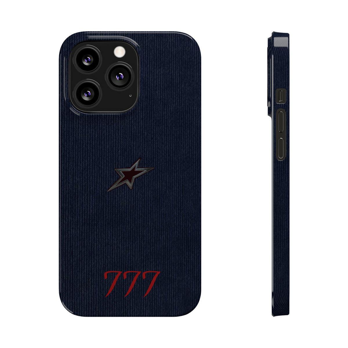 Navy Star Accent with Red 777 Monogram