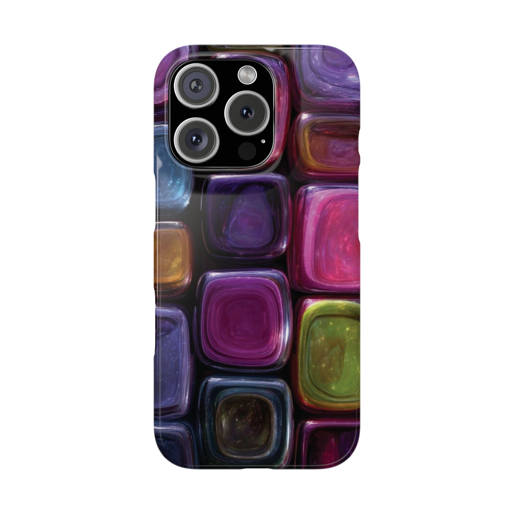 Slim Phone Case — Colorful Abstract Paint Palette Design