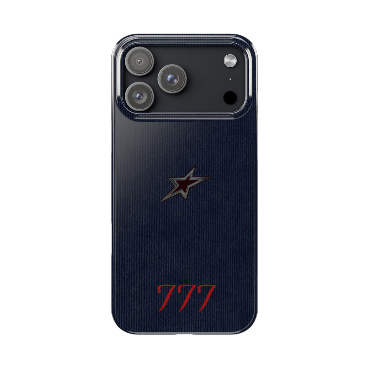 Navy Star Accent with Red 777 Monogram