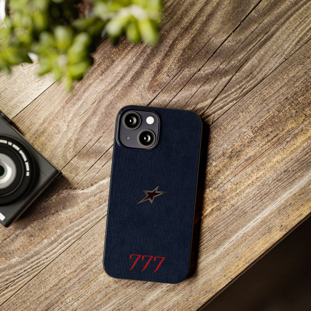 Navy Star Accent with Red 777 Monogram