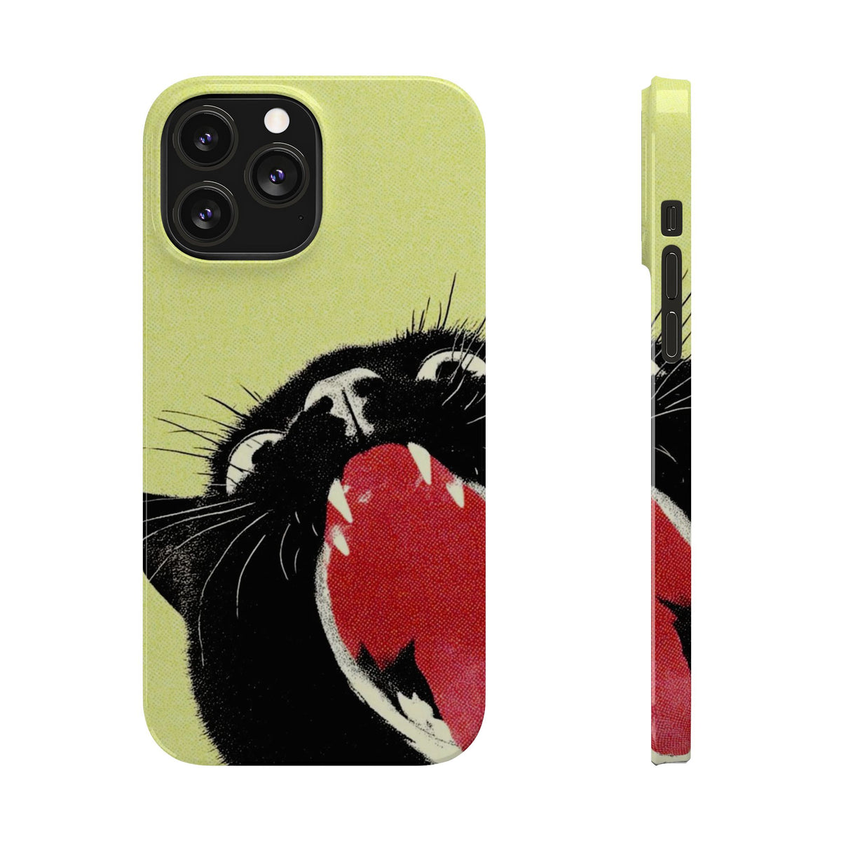 Black Cat Cute Retro Kitty Phone Cover