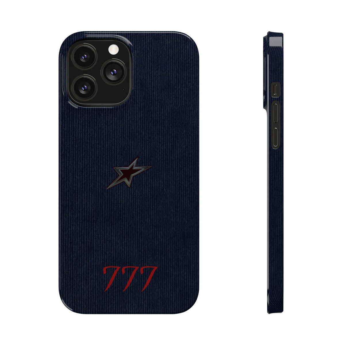 Navy Star Accent with Red 777 Monogram