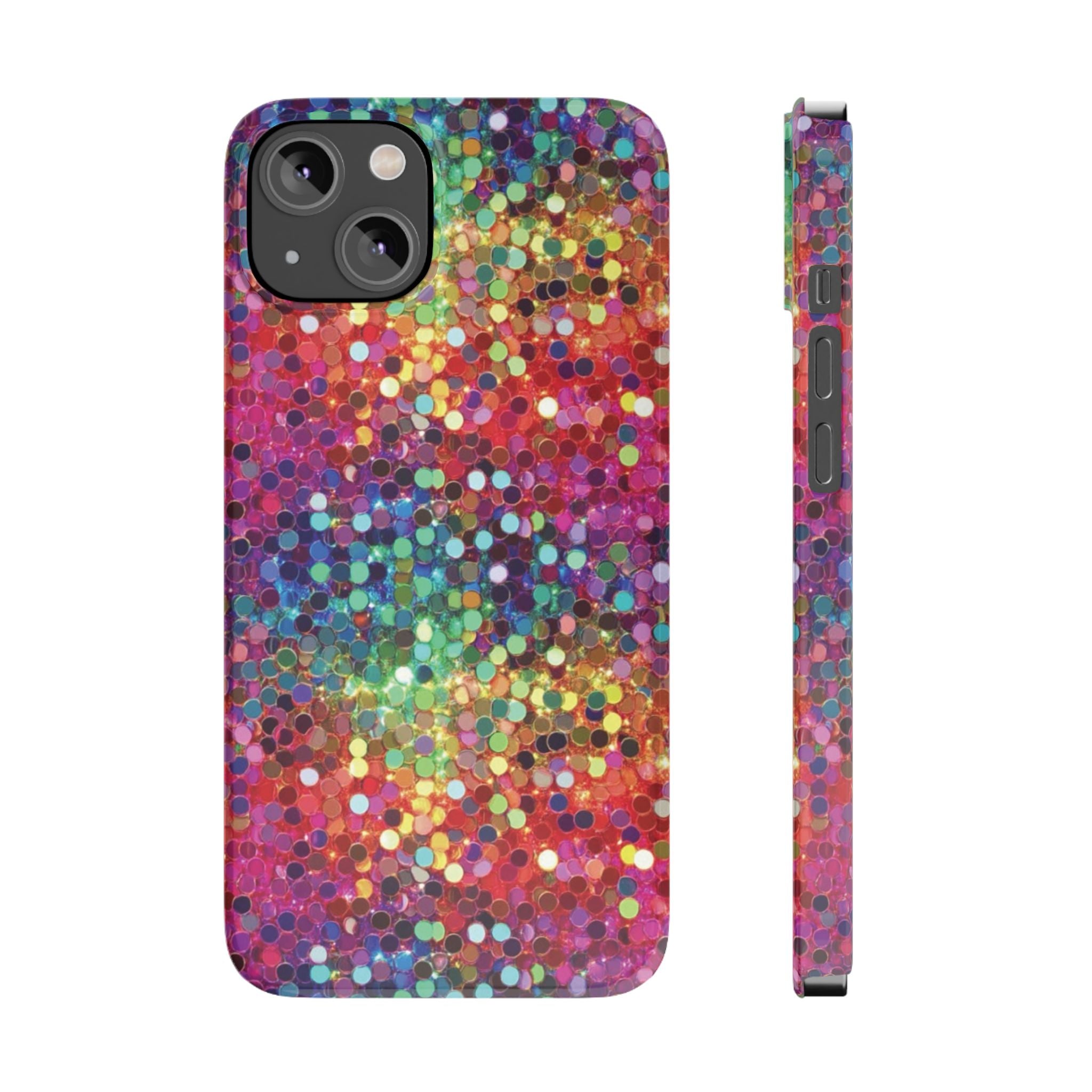 Colorful Glitter Confetti Dot Galaxy Pattern