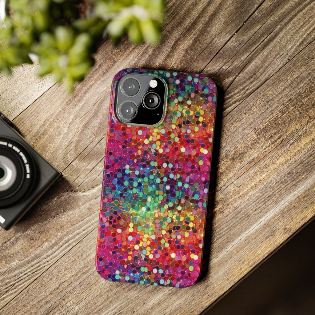 Colorful Glitter Confetti Dot Galaxy Pattern