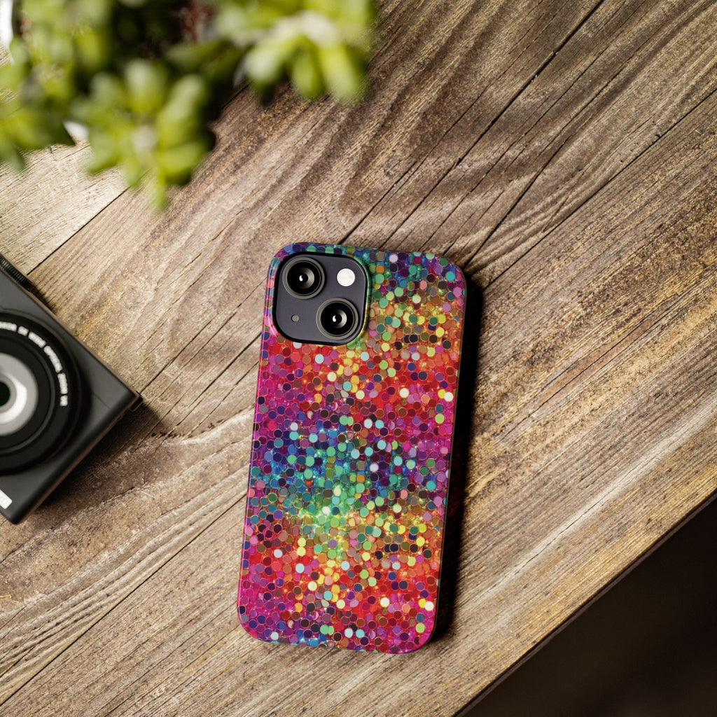 Colorful Glitter Confetti Dot Galaxy Pattern