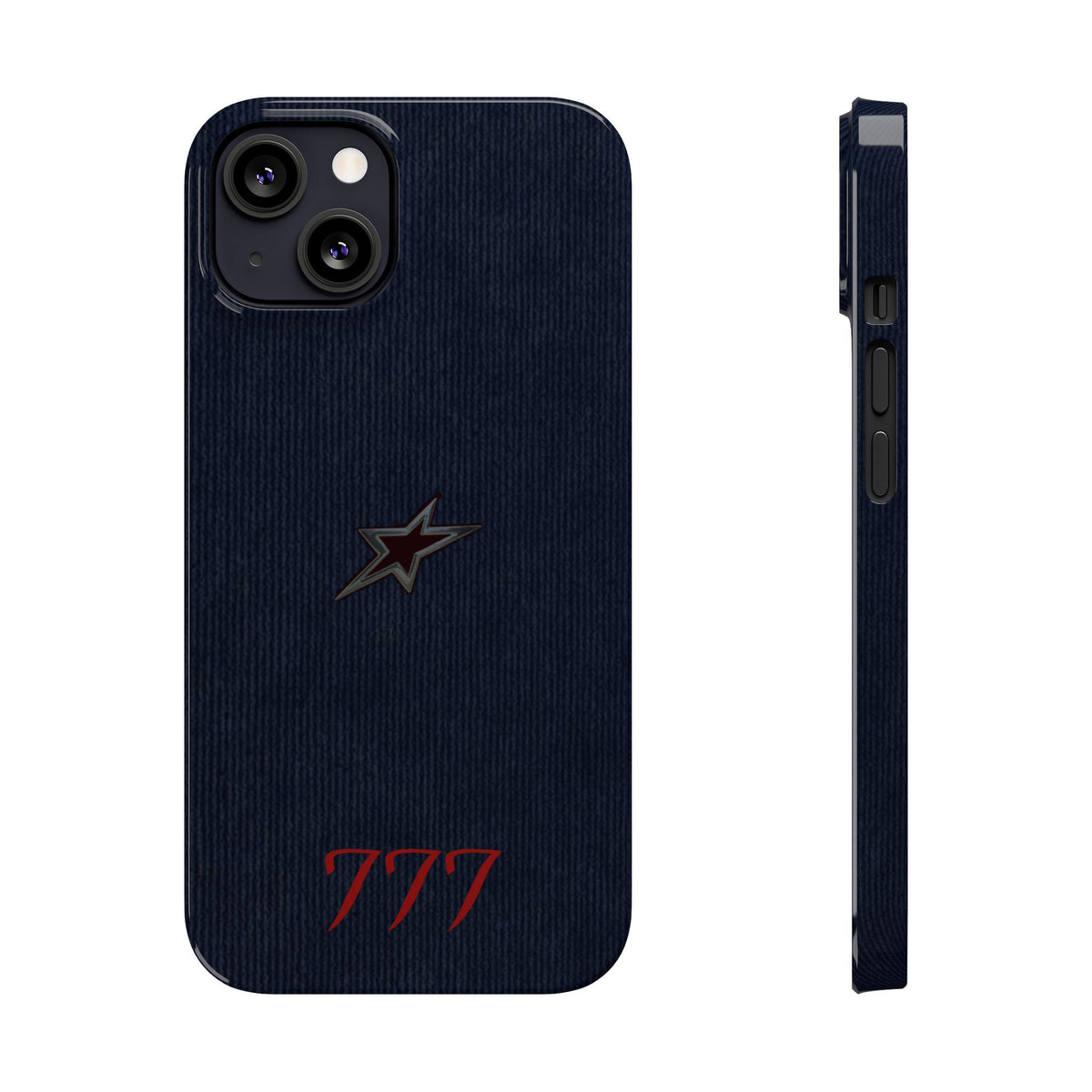 Navy Star Accent with Red 777 Monogram