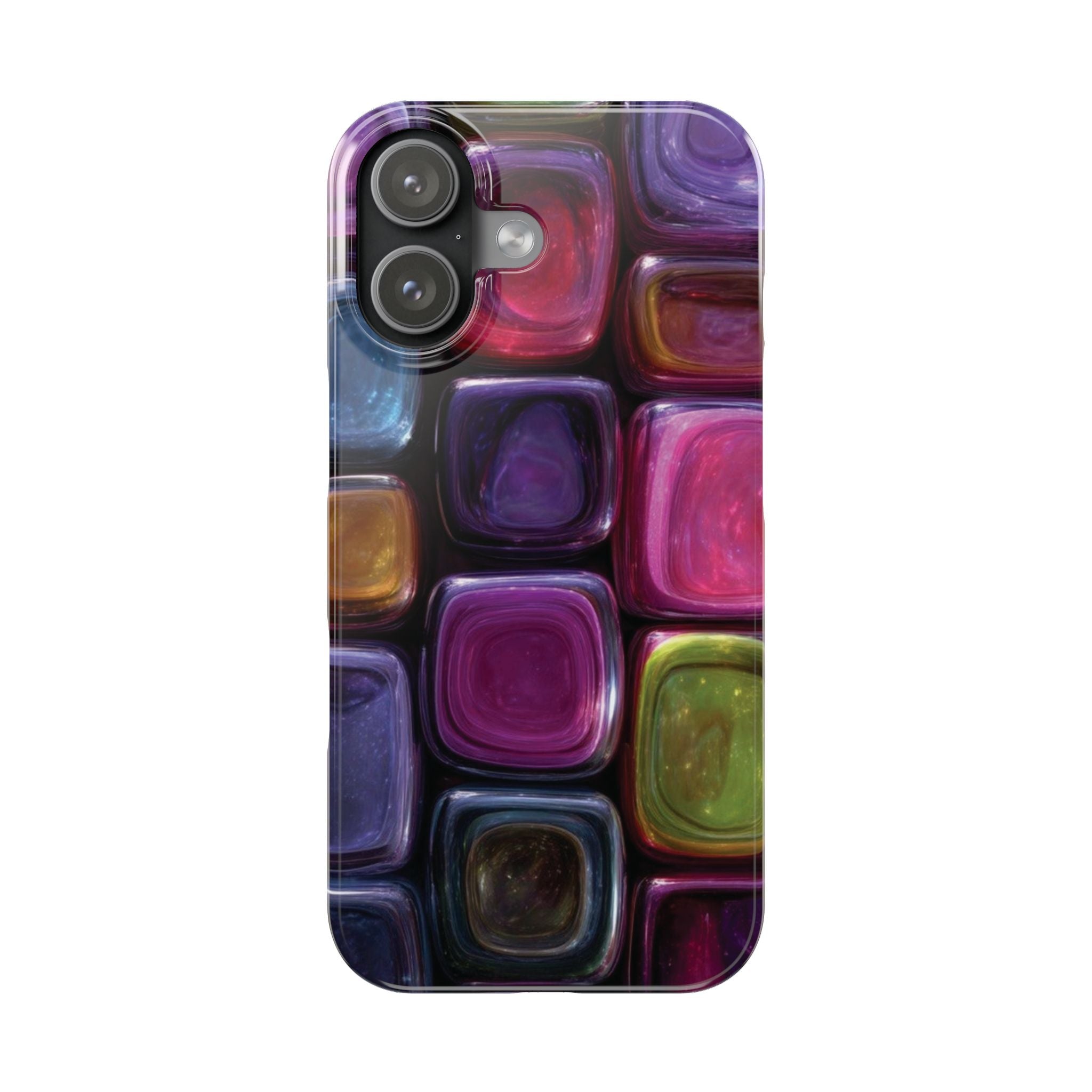 Slim Phone Case — Colorful Abstract Paint Palette Design