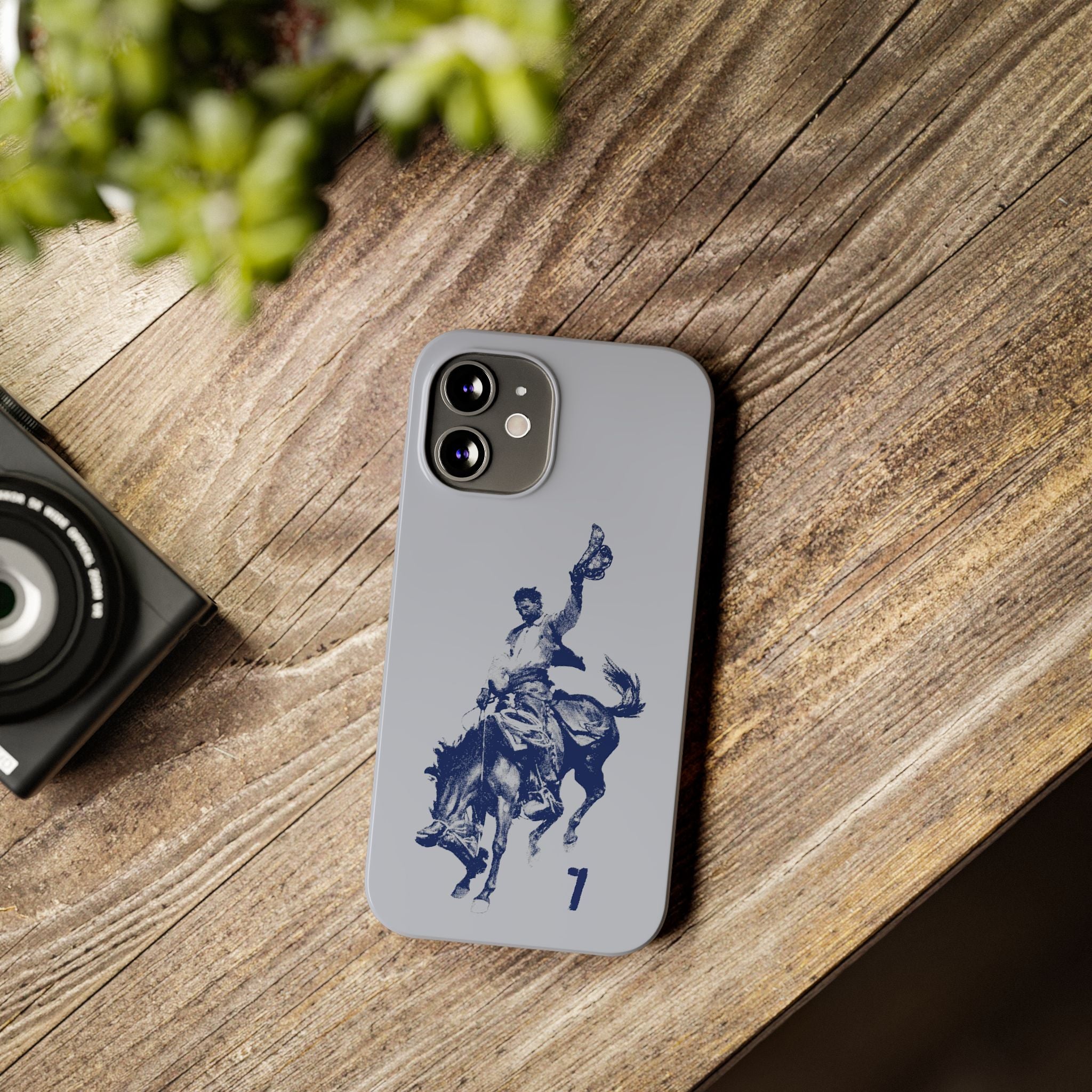 Vintage Rodeo Cowboy Illustration Slim Protective Case