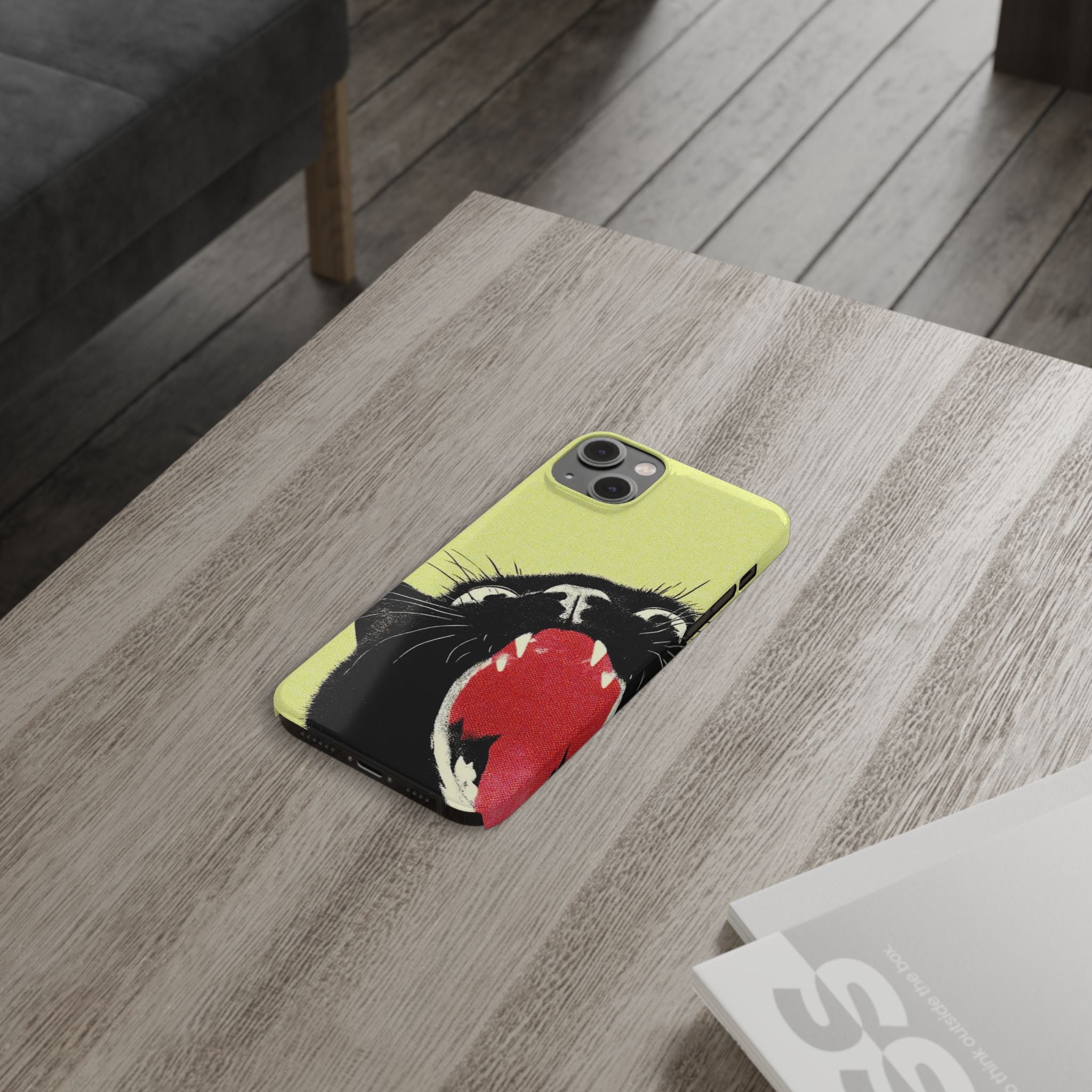 Black Cat Cute Retro Kitty Phone Cover