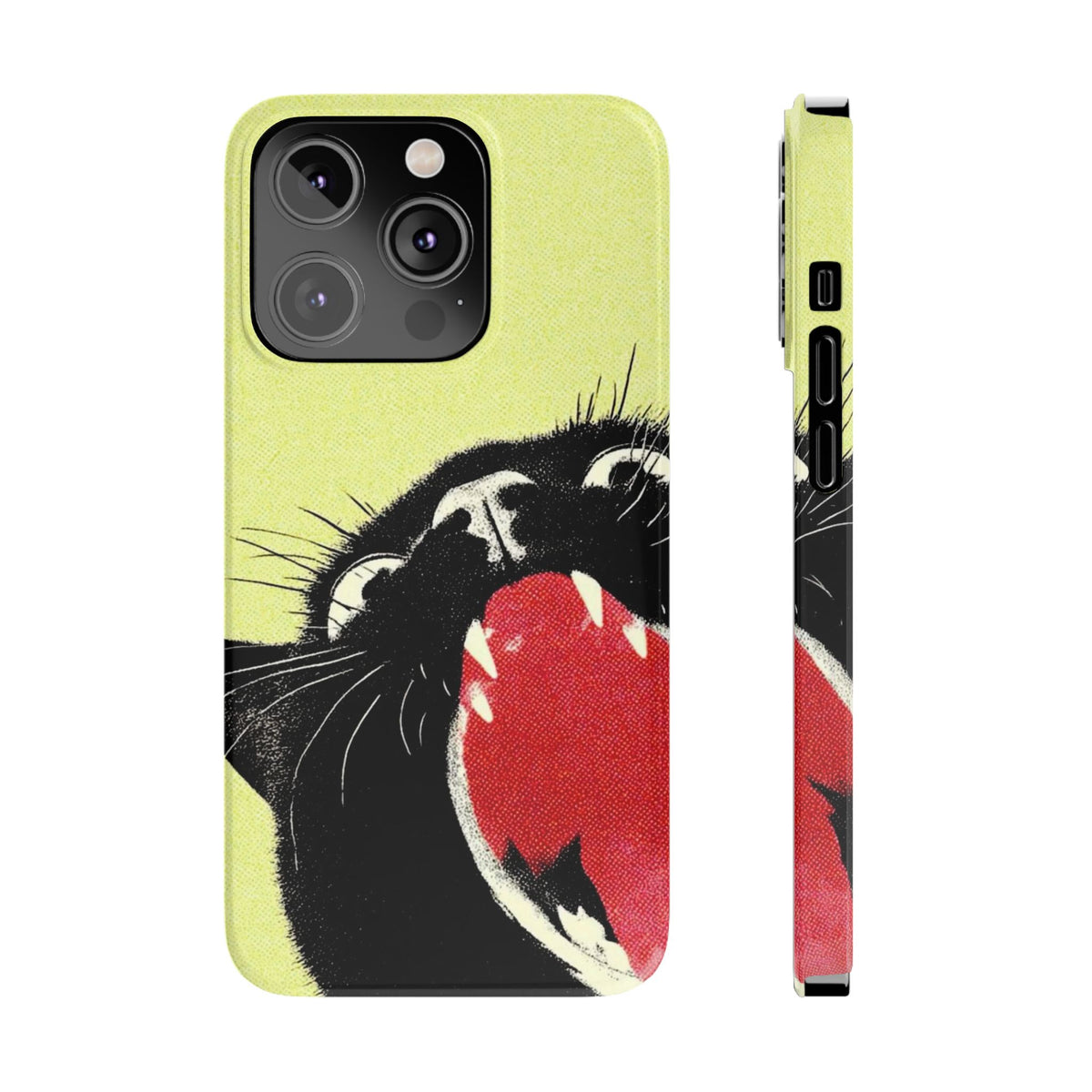 Black Cat Cute Retro Kitty Phone Cover