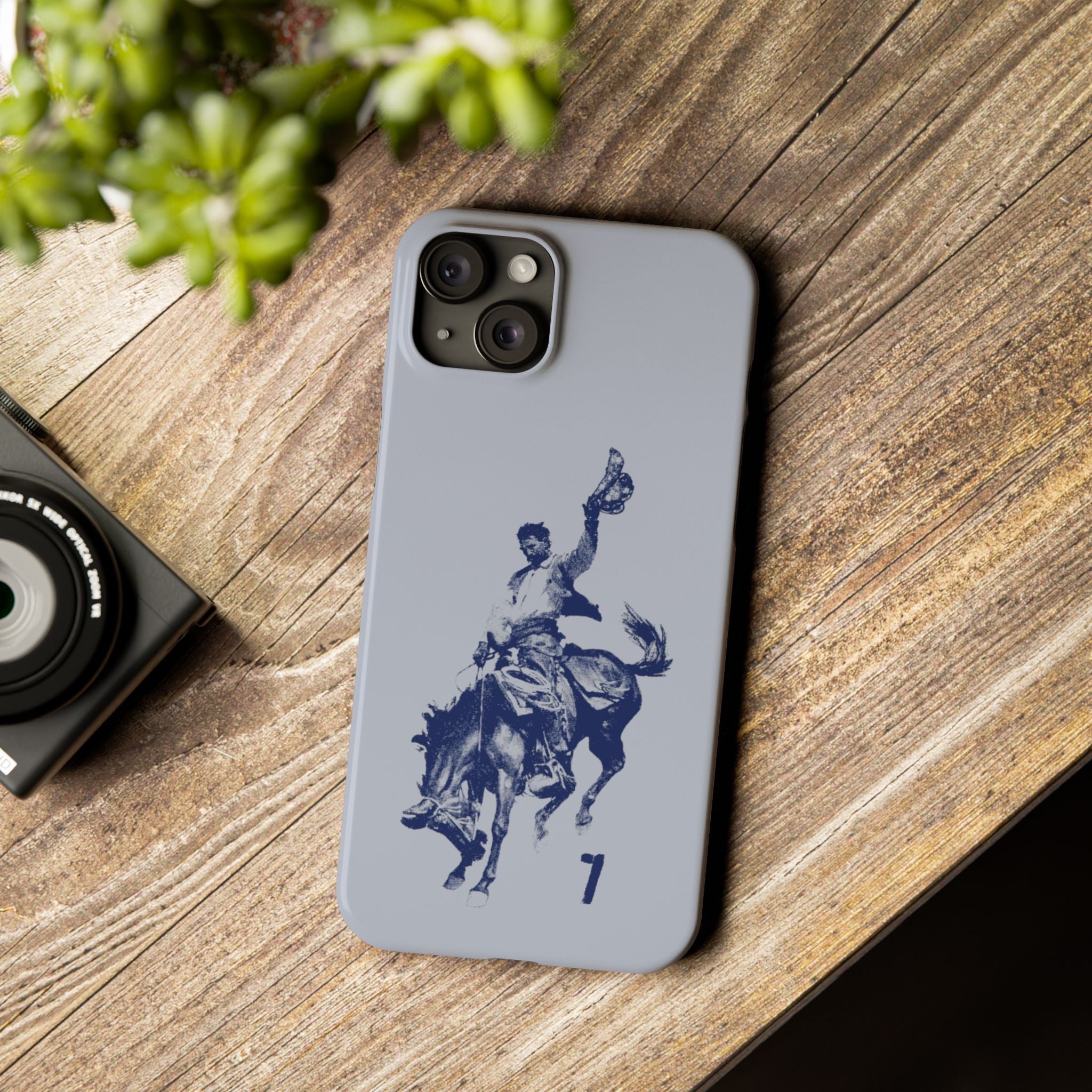 Vintage Rodeo Cowboy Illustration Slim Protective Case