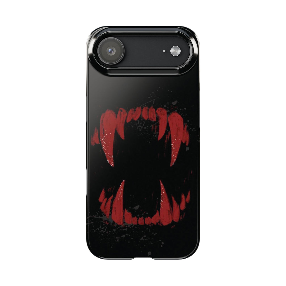 Vampire Fangs Slim Phone Case — Gothic Red Bite Design