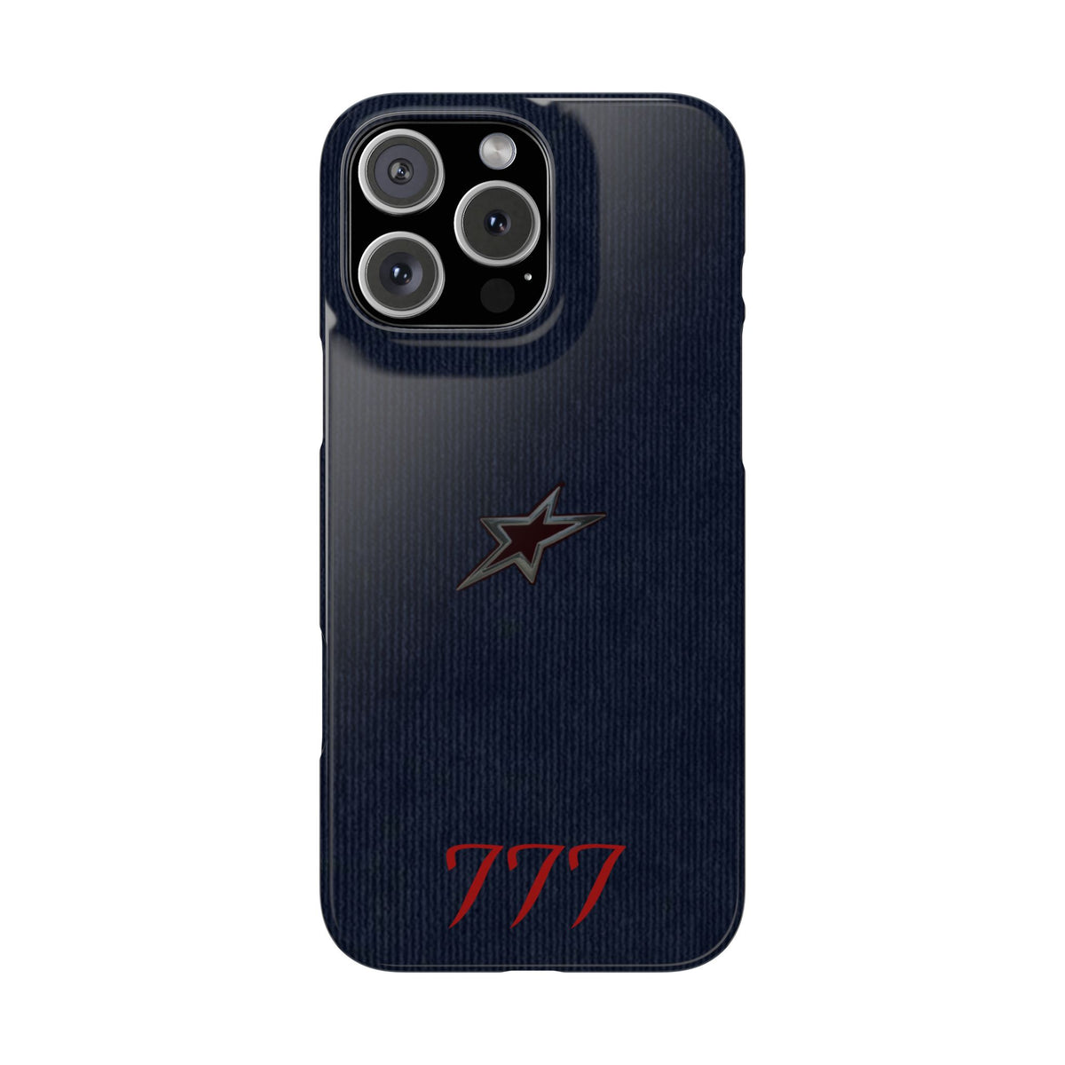 Navy Star Accent with Red 777 Monogram