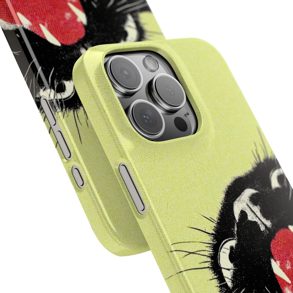 Black Cat Cute Retro Kitty Phone Cover