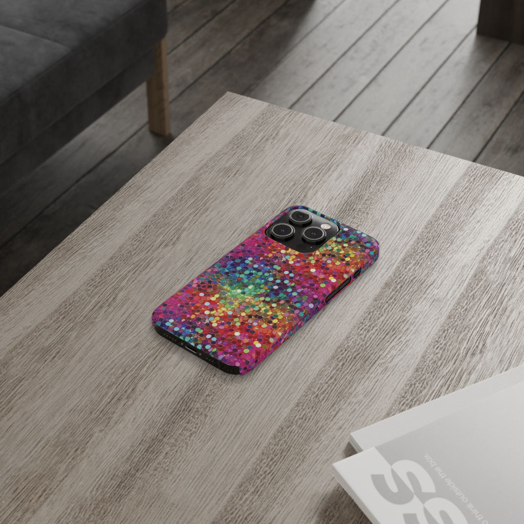 Colorful Glitter Confetti Dot Galaxy Pattern