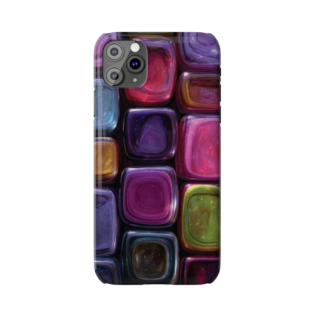 Slim Phone Case — Colorful Abstract Paint Palette Design