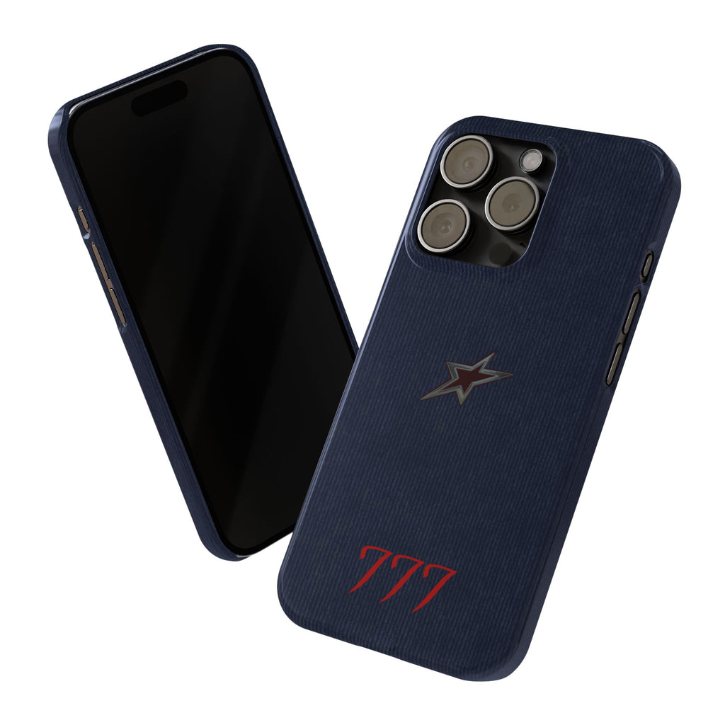 Navy Star Accent with Red 777 Monogram