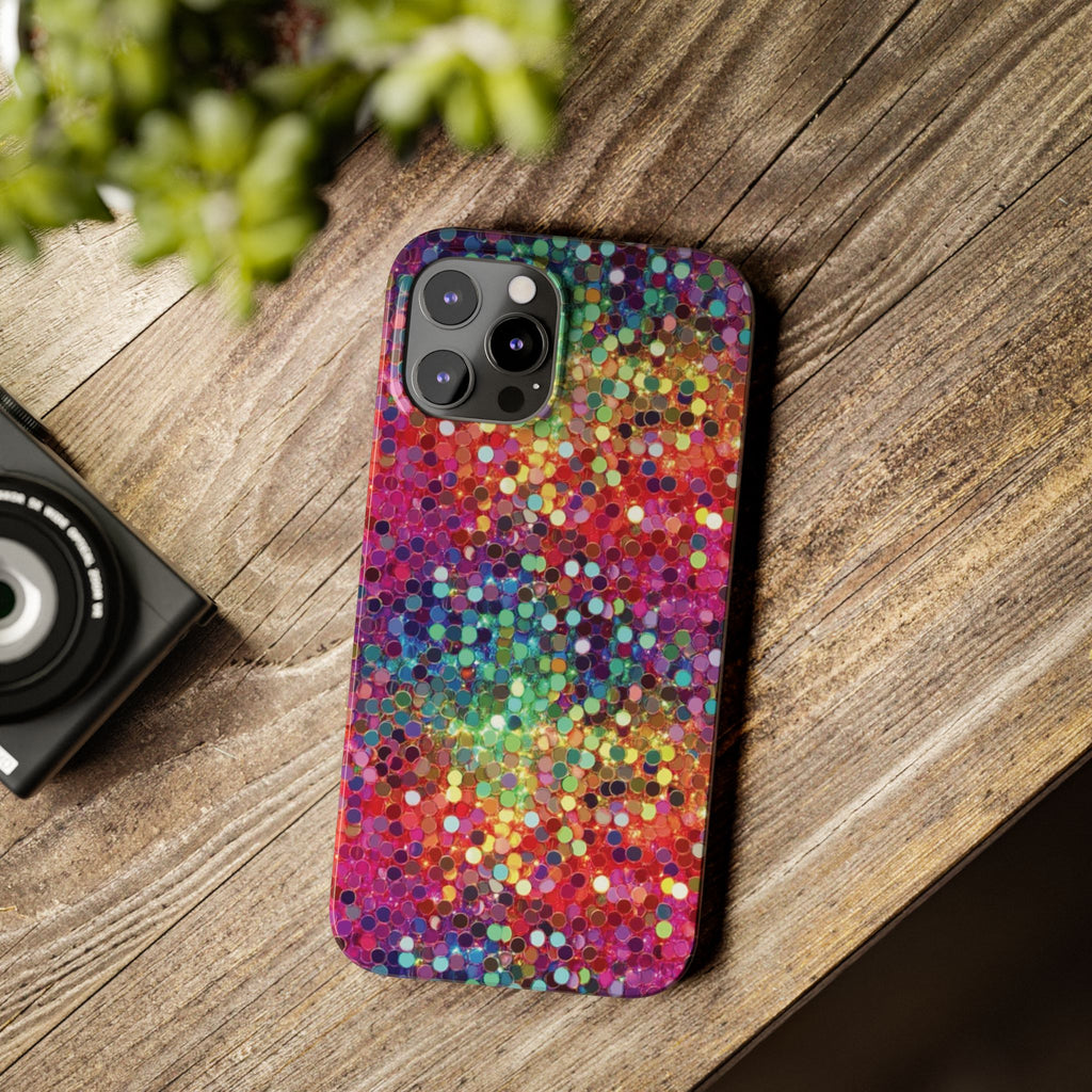 Colorful Glitter Confetti Dot Galaxy Pattern