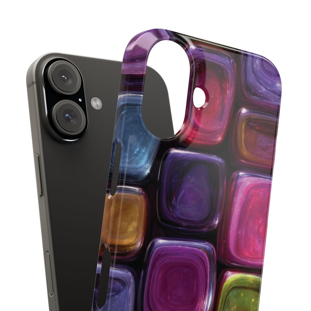 Slim Phone Case — Colorful Abstract Paint Palette Design