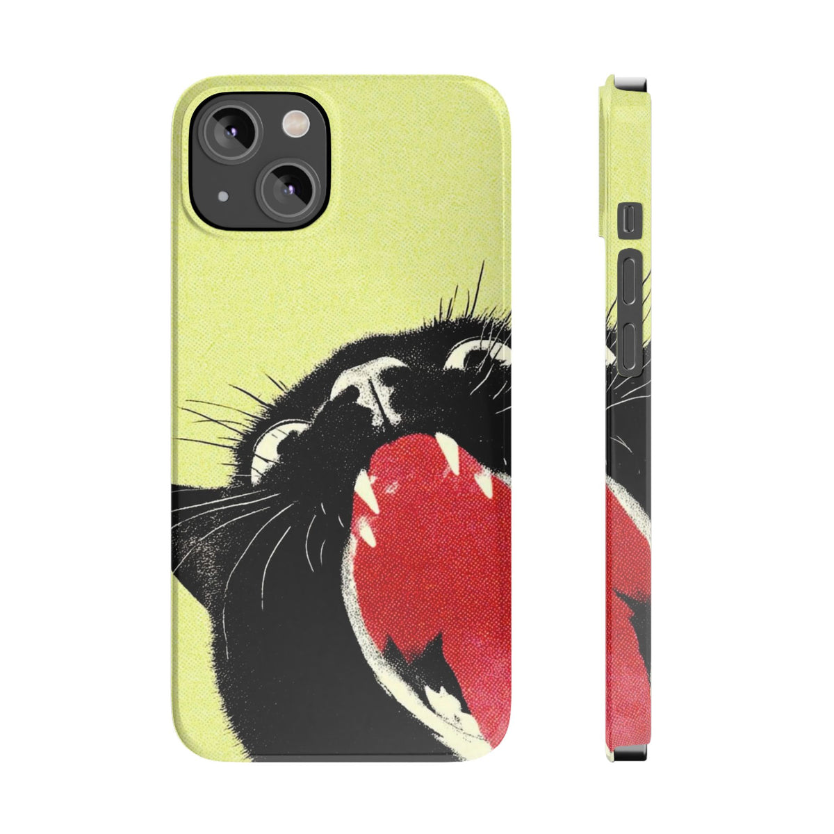 Black Cat Cute Retro Kitty Phone Cover