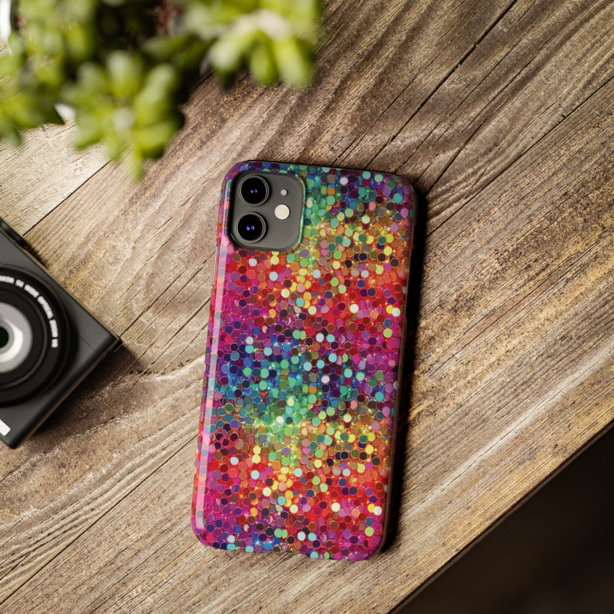 Colorful Glitter Confetti Dot Galaxy Pattern