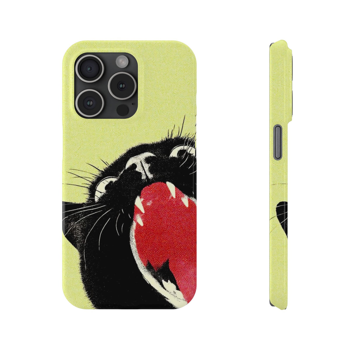 Black Cat Cute Retro Kitty Phone Cover
