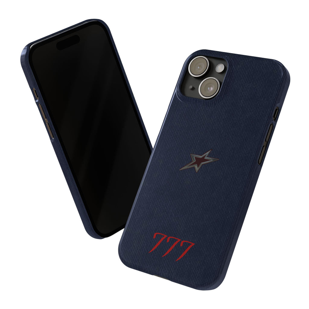 Navy Star Accent with Red 777 Monogram
