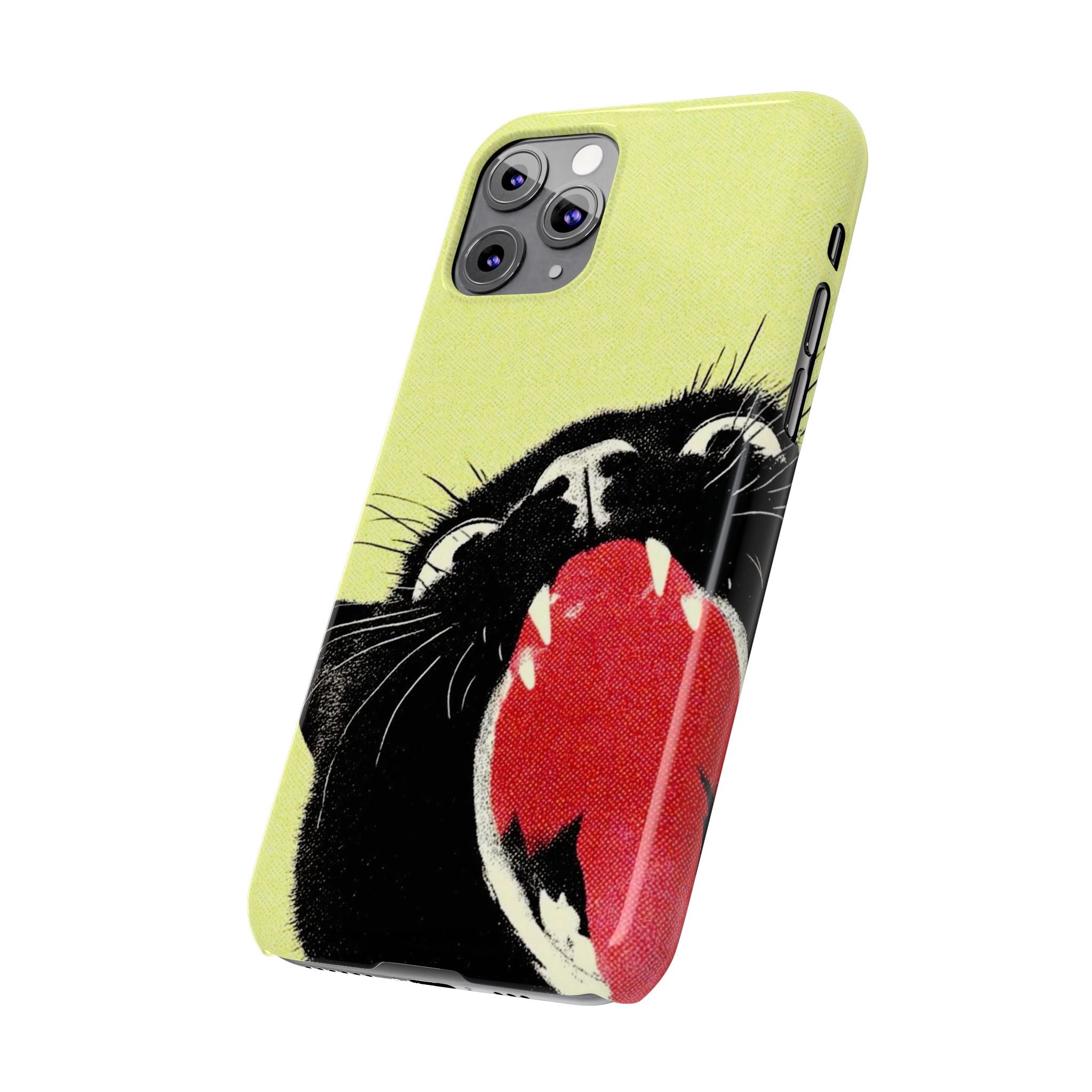 Black Cat Cute Retro Kitty Phone Cover