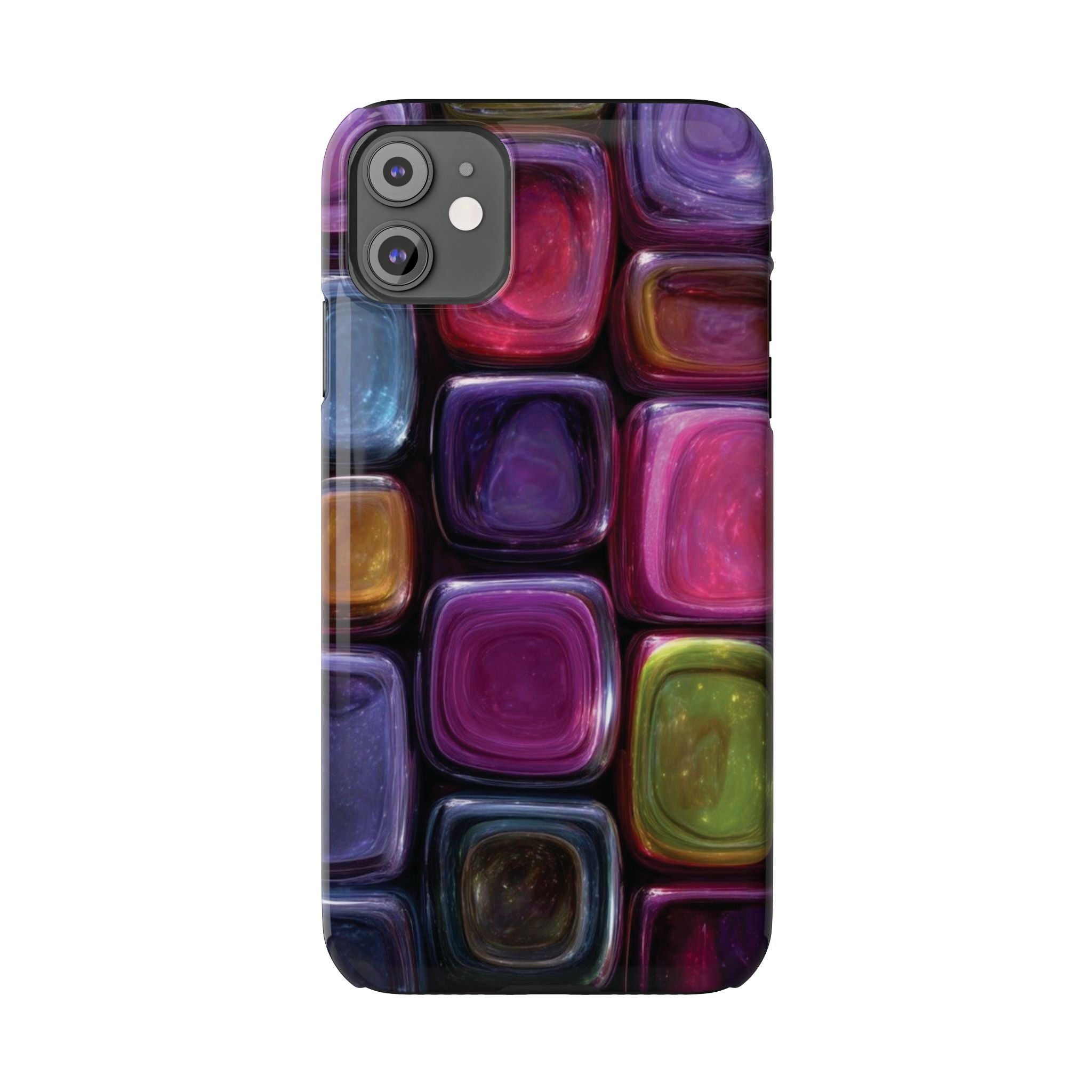 Slim Phone Case — Colorful Abstract Paint Palette Design
