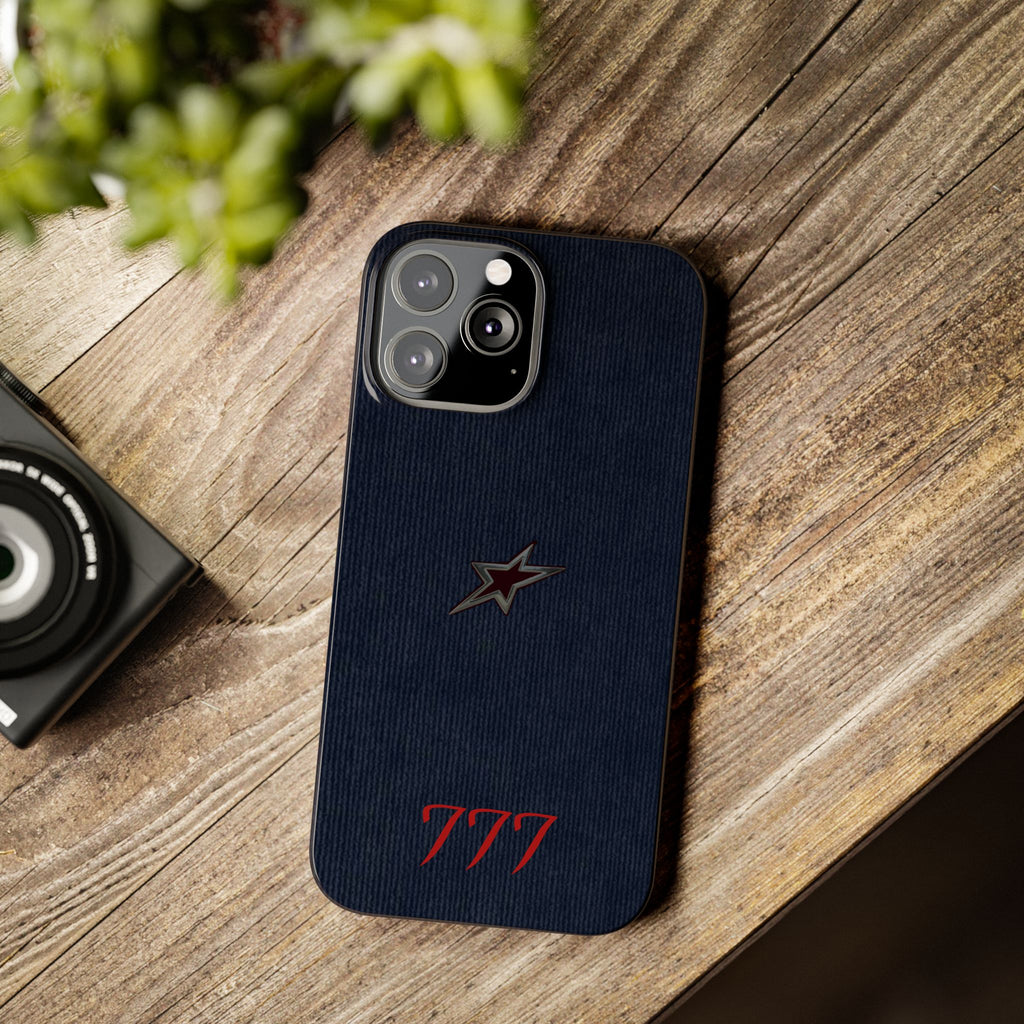 Navy Star Accent with Red 777 Monogram