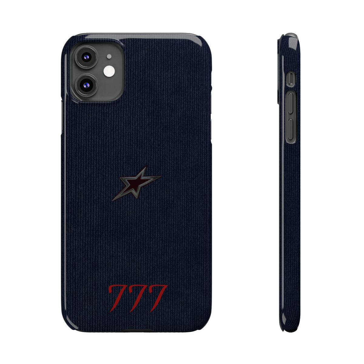 Navy Star Accent with Red 777 Monogram