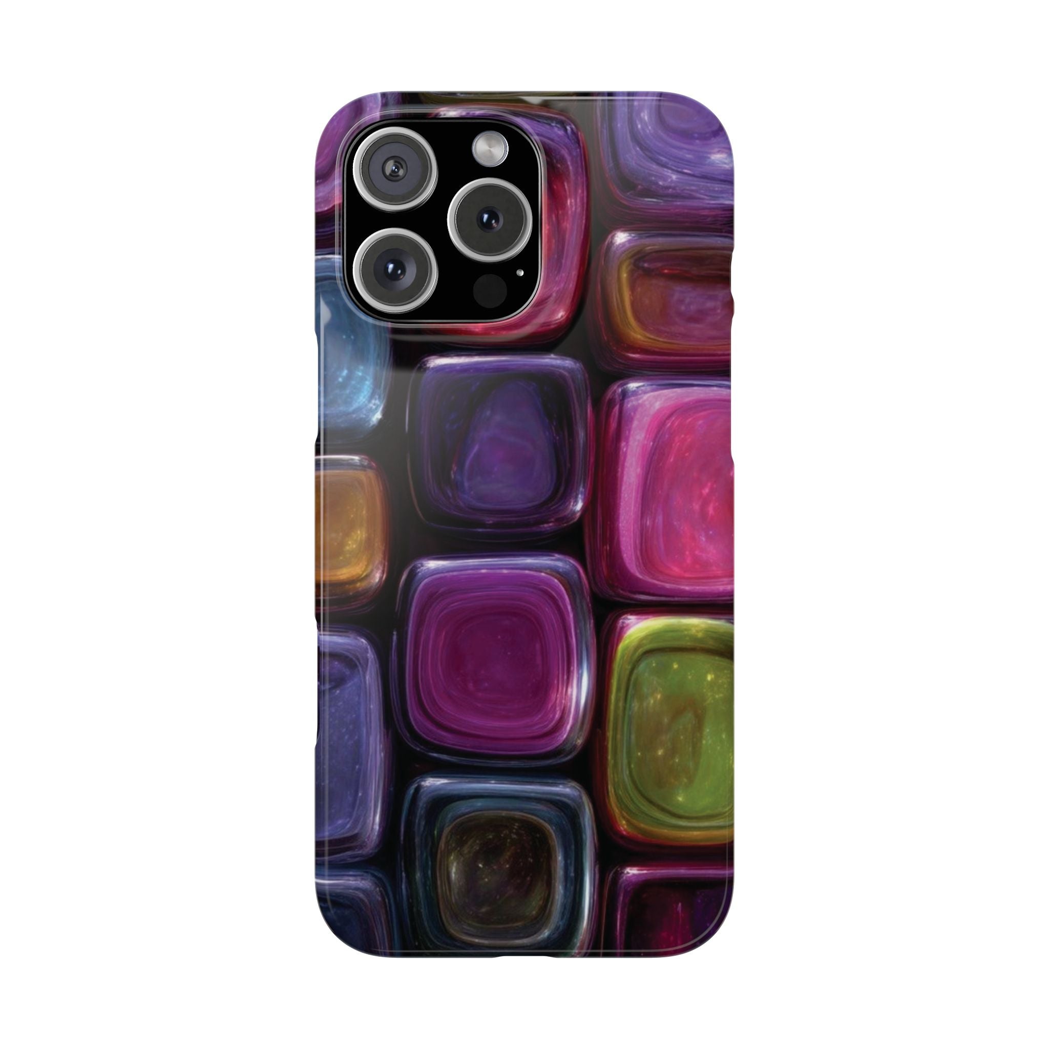 Slim Phone Case — Colorful Abstract Paint Palette Design