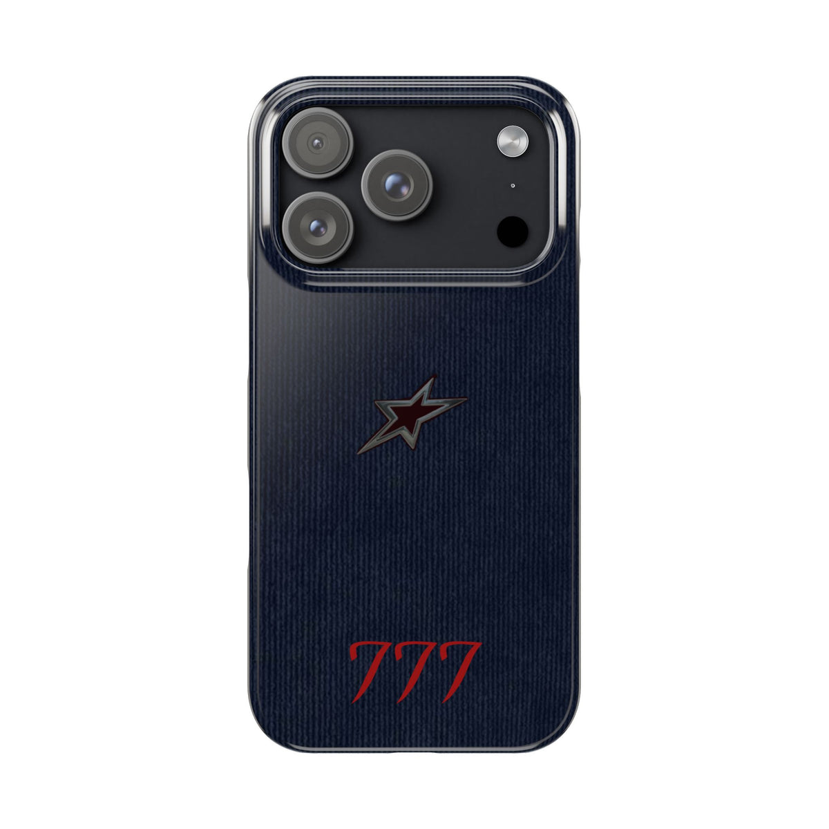 Navy Star Accent with Red 777 Monogram