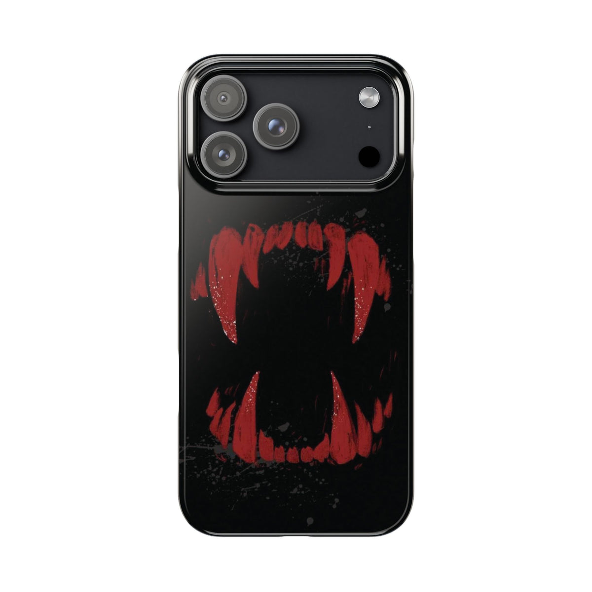 Vampire Fangs Slim Phone Case — Gothic Red Bite Design