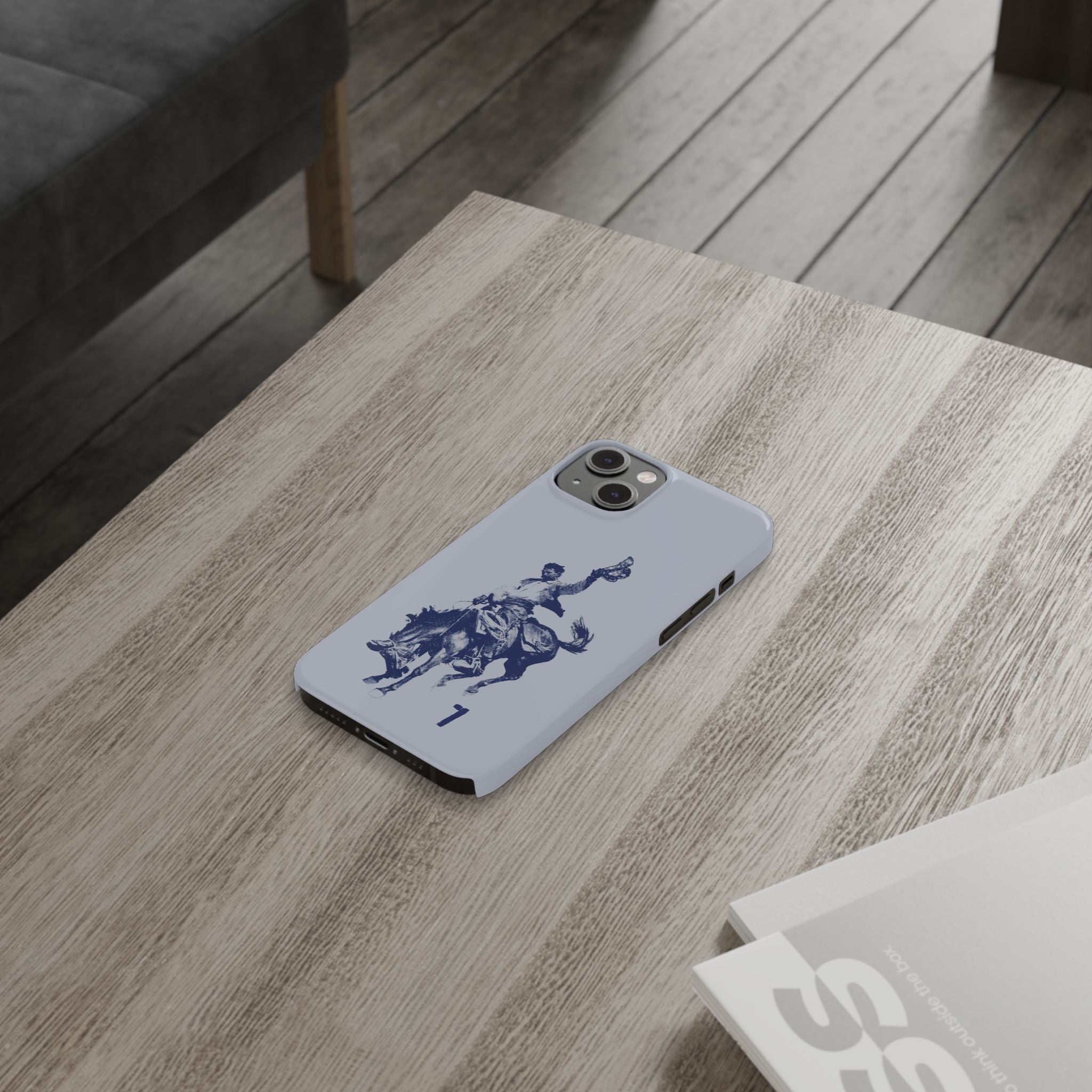 Vintage Rodeo Cowboy Illustration Slim Protective Case