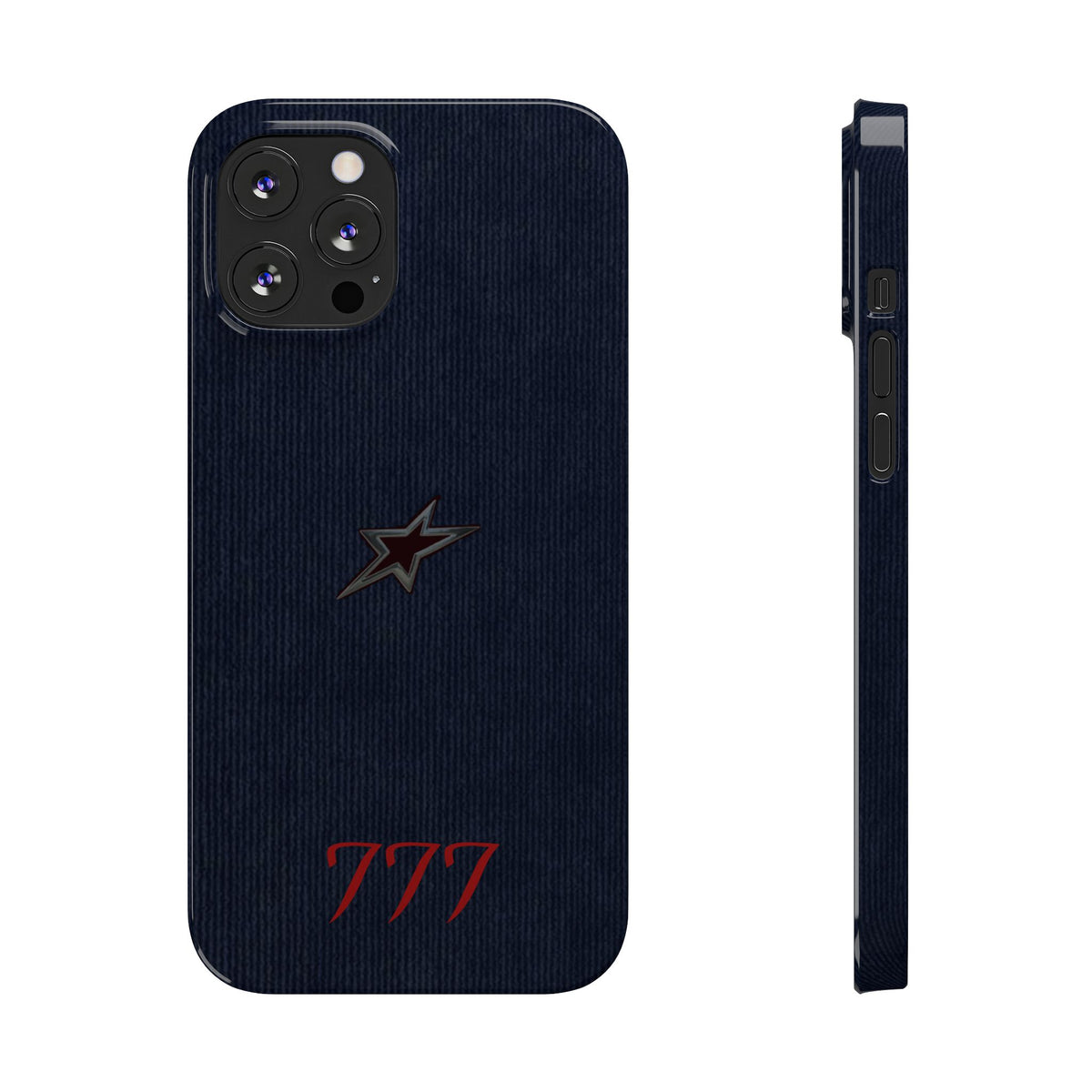 Navy Star Accent with Red 777 Monogram