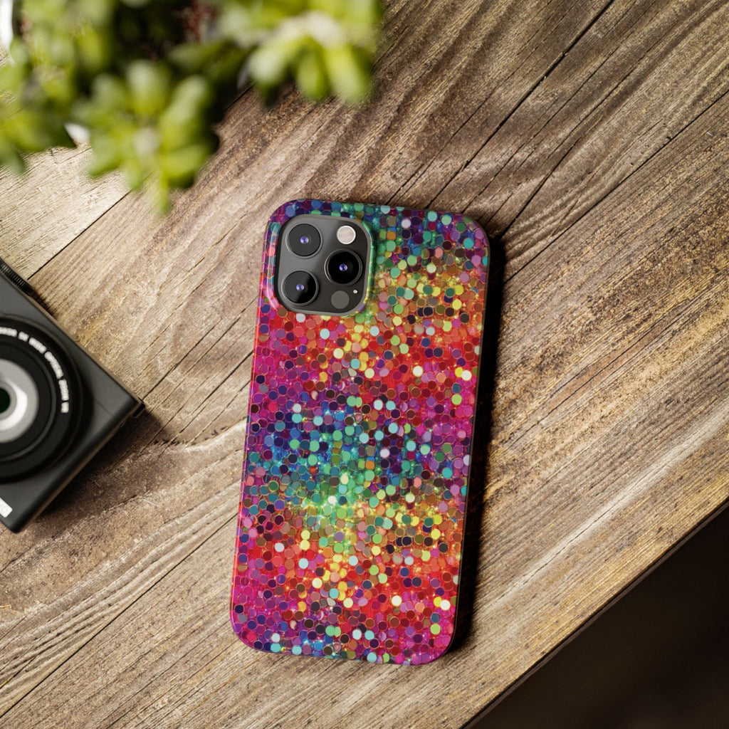 Colorful Glitter Confetti Dot Galaxy Pattern