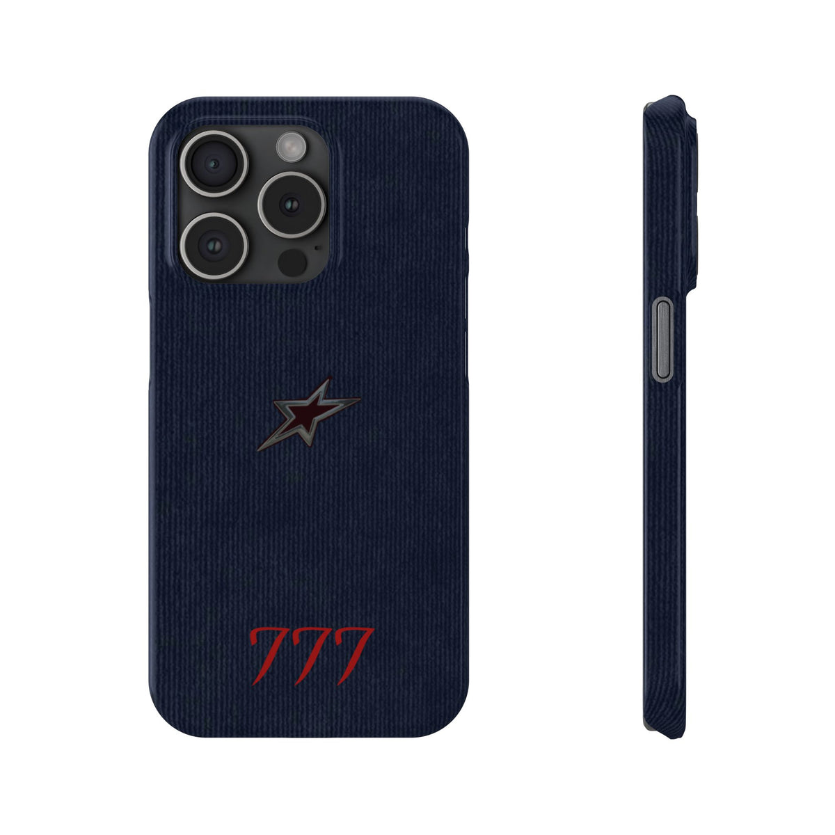 Navy Star Accent with Red 777 Monogram