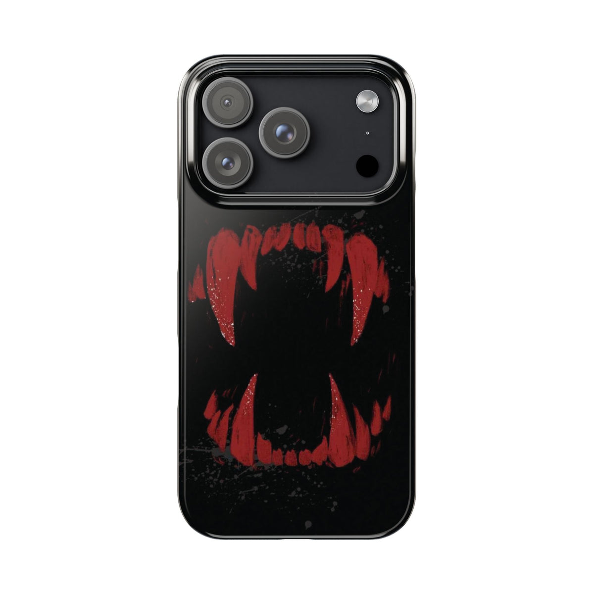 Vampire Fangs Slim Phone Case — Gothic Red Bite Design