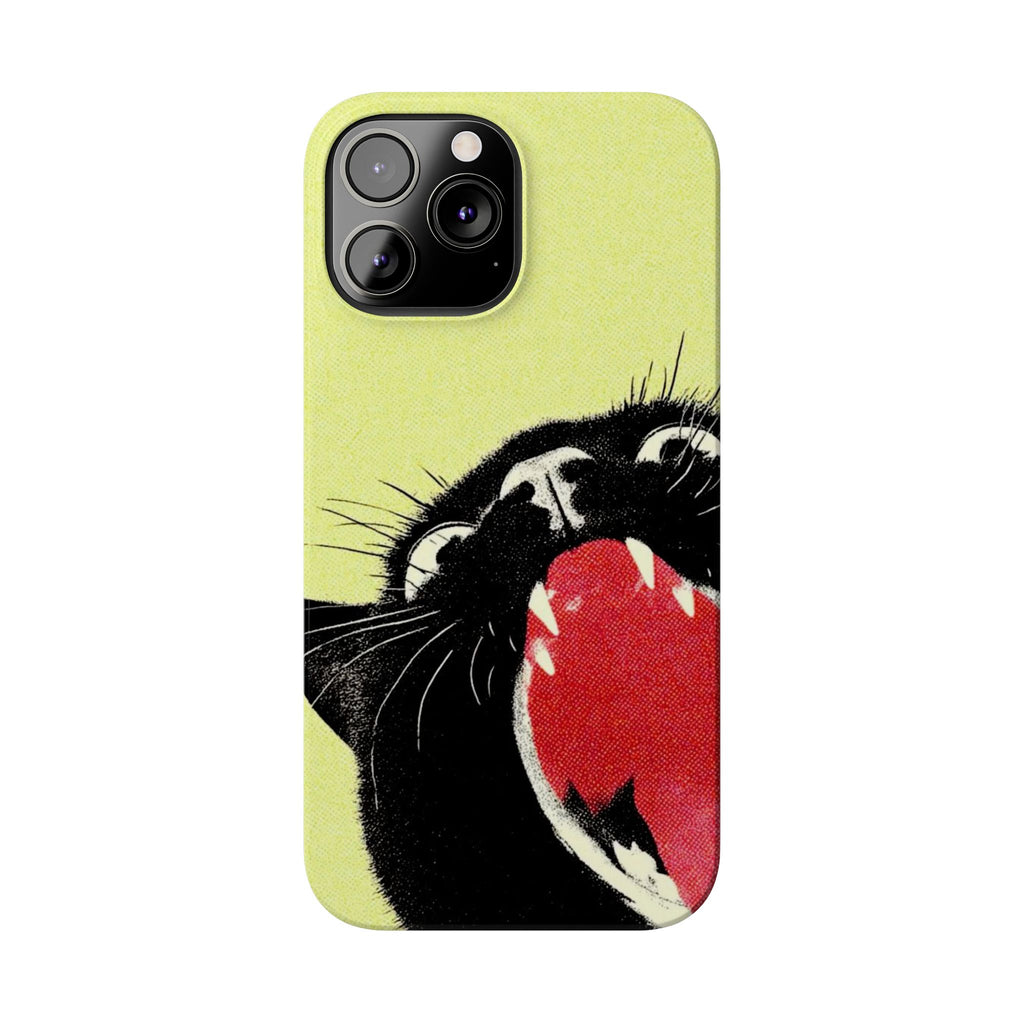 Black Cat Cute Retro Kitty Phone Cover